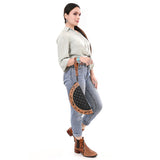 ADBG1666 Taco Hand Tooled Genuine Western Leather Women Bag