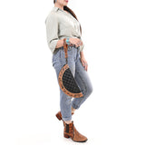 ADBG1666 Taco Hand Tooled Genuine Western Leather Women Bag