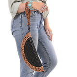 ADBG1666 Taco Hand Tooled Genuine Western Leather Women Bag