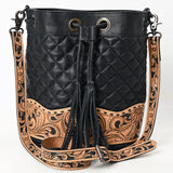 ADBG1670 Bucket Hand Tooled Genuine Leather Women Bag