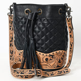 ADBG1670 Bucket Hand Tooled Genuine Leather Women Bag