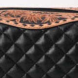 ADBG1675 Toiletry Hand Tooled Genuine Western Leather Women Bag