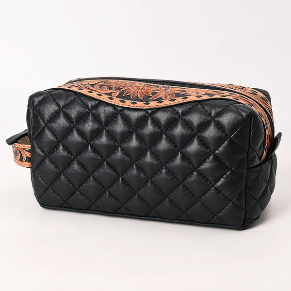 American Darling Toiletry Hand Tooled Genuine W. Leather Women Bag – by Hilason – Cowboy and equestrian accessories
