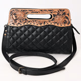 ADBG1677 Clutch Hand Tooled Genuine Leather women bag western Bag