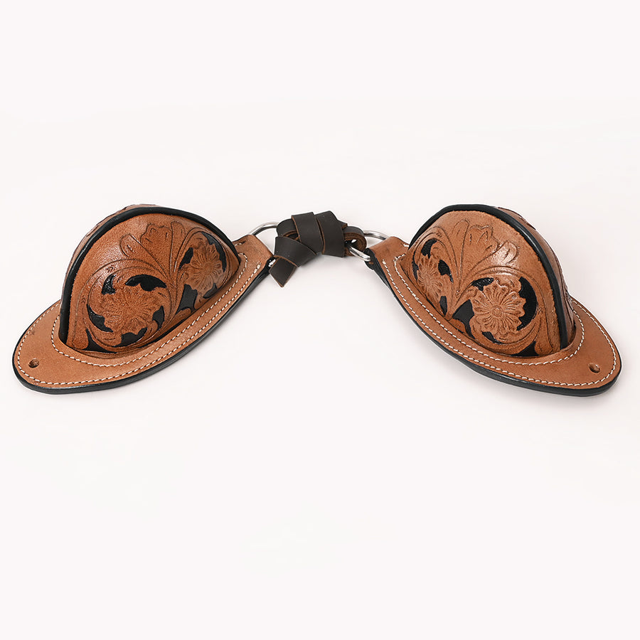 Hilason Horse Bucking Rolls Buck Roll Saddle Rodeo Roping Ranch Ride Floral Brown - Uhorse