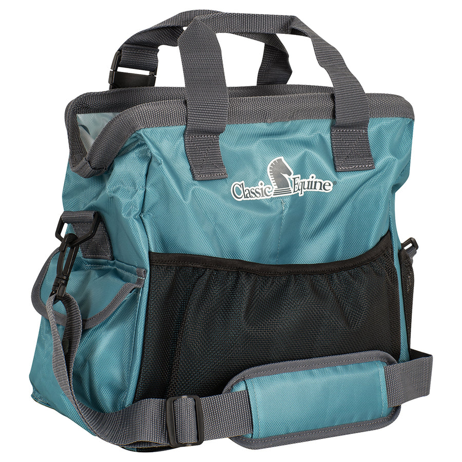 Classic Equine Multiple Pocket Groom Tote Bag Light Teal by Hilason – Cowboy and equestrian accessories