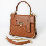 Never Mind Western Cross Body Genuine Leather Handbag Purse Wallet Bag For Women Girls Brown - Uhorse