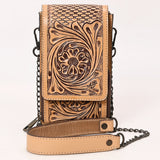 American Darling Cellphone Holder Hand Tooled Genuine Leather Women