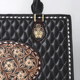 American Darling ADBGA735 Tote Hand Tooled Genuine Western Leather Women Bag Western Handbag Purse