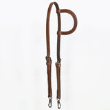 Hilason Western Horse American Genuine Leather Headstall Brown Stainless Steel Hardware