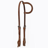 Hilason Western Horse American Genuine Leather Headstall Brown Stainless Steel Hardware