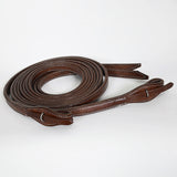 98 In Hilason Western Horse Genuine Leather Split Reins Stainless Steel Hardware