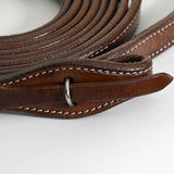 98 In Hilason Western Horse Genuine Leather Split Reins Stainless Steel Hardware