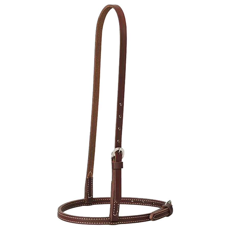 3/4 In Weaver Leather W. H. Working Tk. Nose Caveson Noseband Brown – by Hilason – Cowboy and equestrian accessories