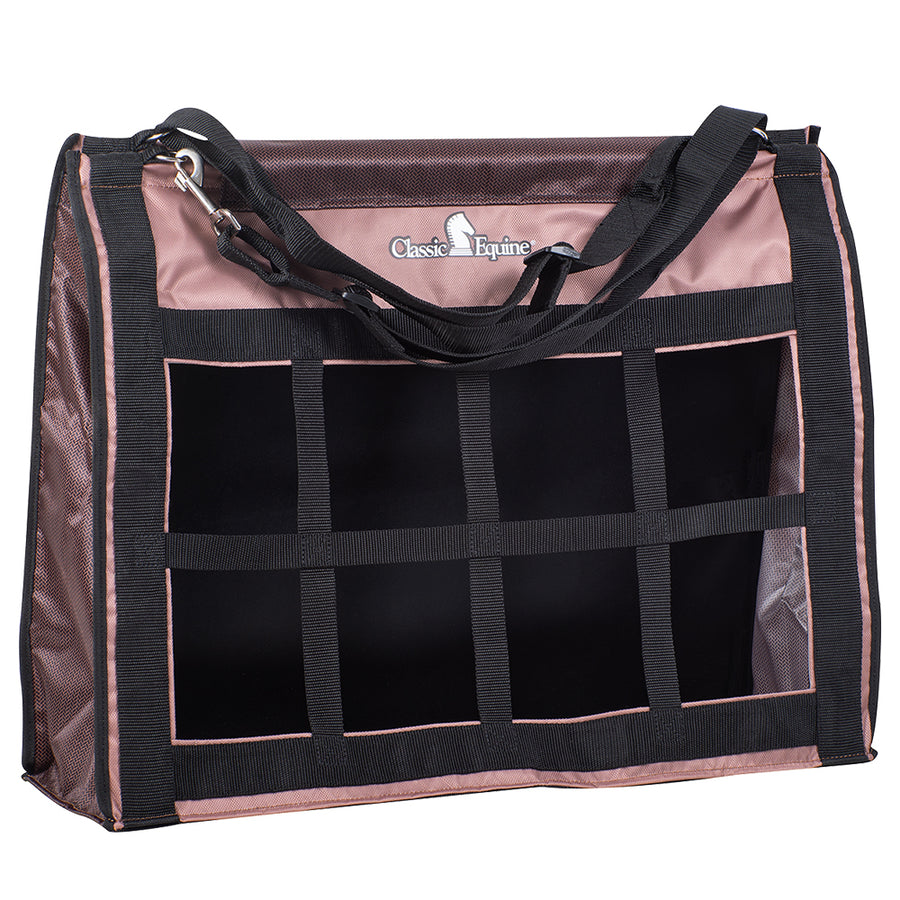 Classic Equine Polyester Topload Hay Bag Hook and Loop Top Flap Wheat by Hilason – Cowboy and equestrian accessories