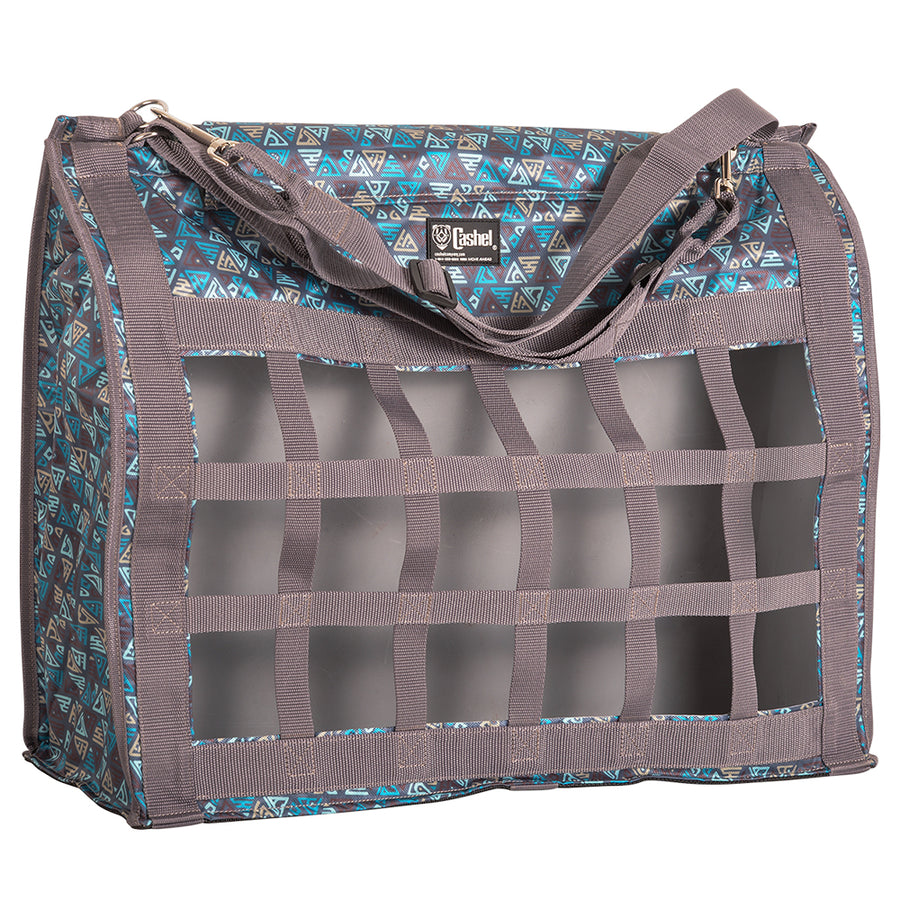 Cashel Slow Feed Top Load Hay Bag Polyester Teal Tribal by Hilason – Cowboy and equestrian accessories