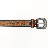 American Darling ADBLF110-L Beautifully Hand Tooled Genuine American Leather Belt Men and  Women