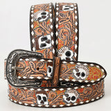 American Darling ADBLF151-L Beautifully Hand Tooled Genuine American Leather Belt Men and  Women