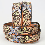 American Darling ADBLF157-L Beautifully Hand Tooled Genuine American Leather Belt Men and  Women