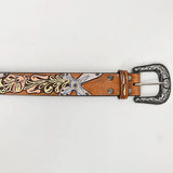 American Darling ADBLF157-L Beautifully Hand Tooled Genuine American Leather Belt Men and  Women