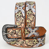 American Darling ADBLF157-L Beautifully Hand Tooled Genuine American Leather Belt Men and  Women