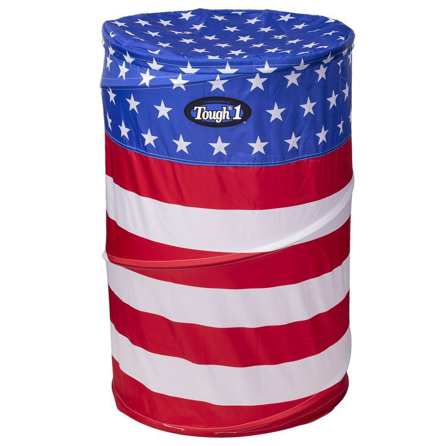 Tough 1 Set Of 3 Perfect Turn Collapsible Break Down Barrel US Flag by Hilason – Cowboy and equestrian accessories
