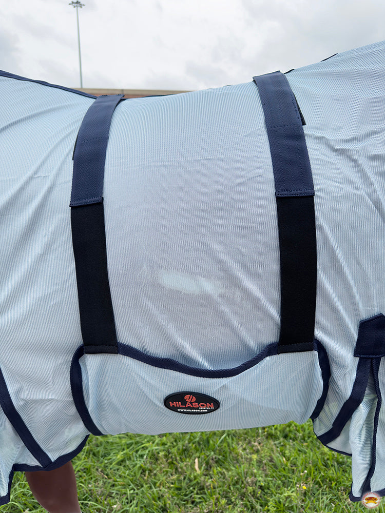 HILASON Horse Fly Sheet UV Protect Breathable Mesh Bug Mosquito Spring | Summer Horse Rug | Fly Rug