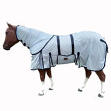 HILASON 66"-84" Horse Fly Sheet with Neck UV Protect Mesh Bug Mosquito Summer White | Horse Fly Sheet | Horse Western Fly Sheet | Fly Sheets for Horses | Mosquitoes Protection for Horses