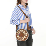 American Darling Canteen Genuine Suede Leather Women Bag W. Handbag