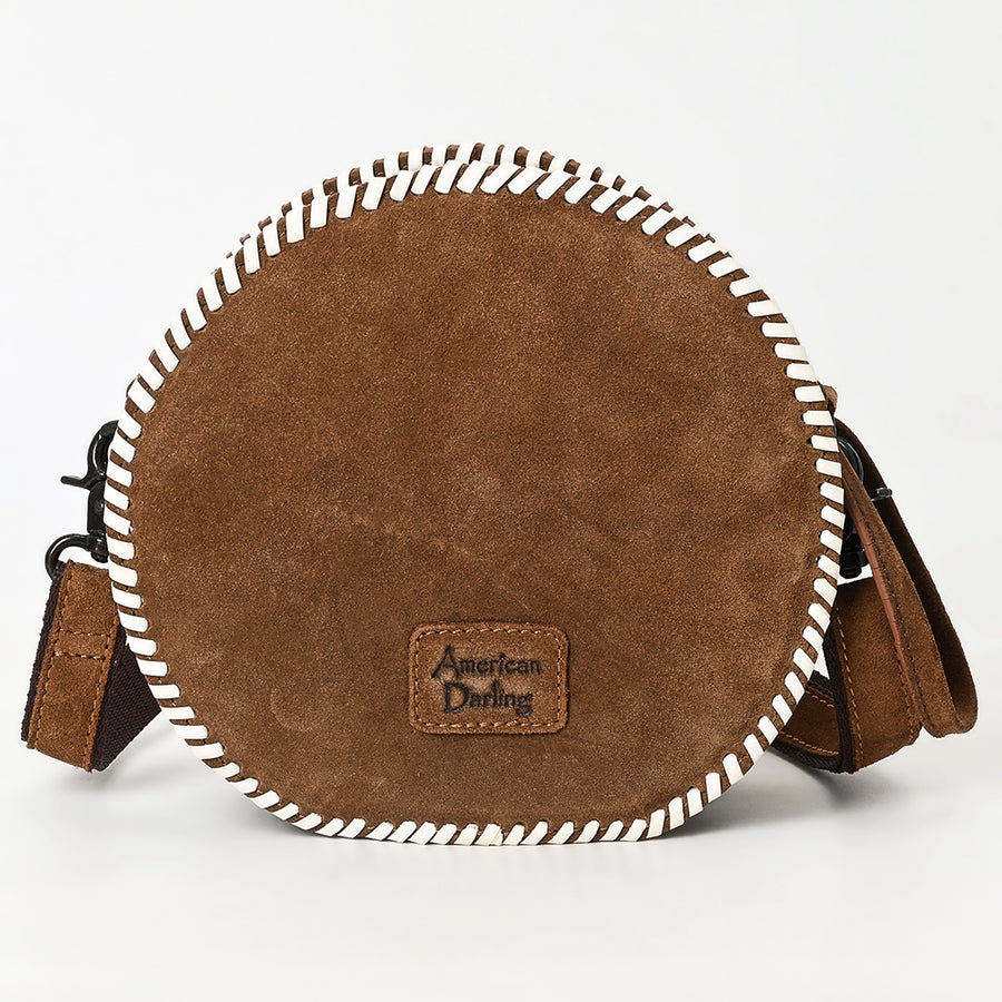American Darling Canteen Genuine Suede Leather Women Bag Western Handbag Purse