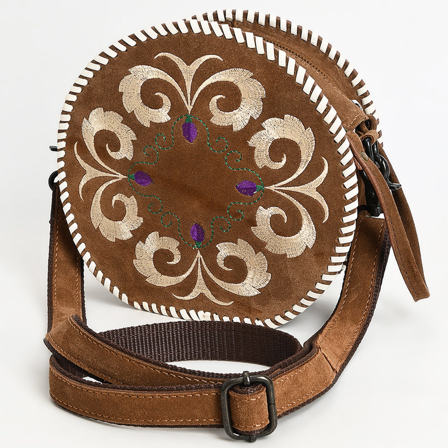 American Darling Canteen Genuine Suede Leather Women Bag Western Handbag Purse - Uhorse