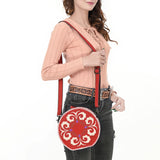 American Darling Canteen Genuine Suede Leather Women Bag W. Handbag