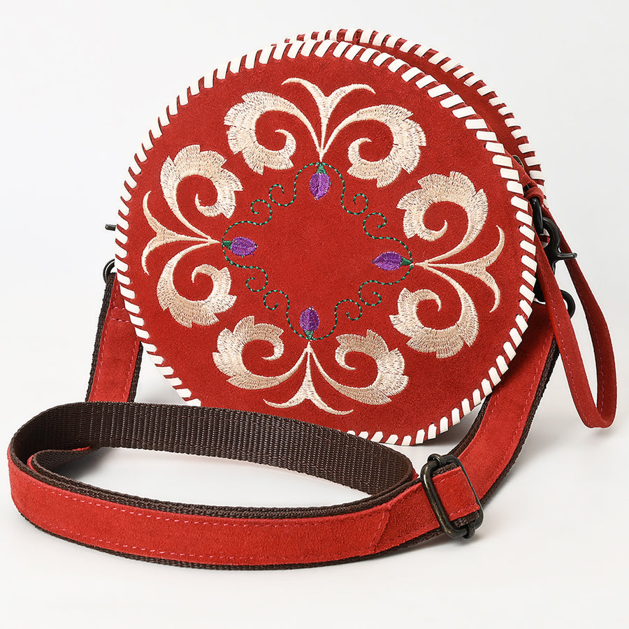 American Darling Canteen Genuine Suede Leather Women Bag Western Handbag Purse