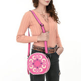 American Darling Canteen Genuine Suede Leather Women Bag W. Handbag