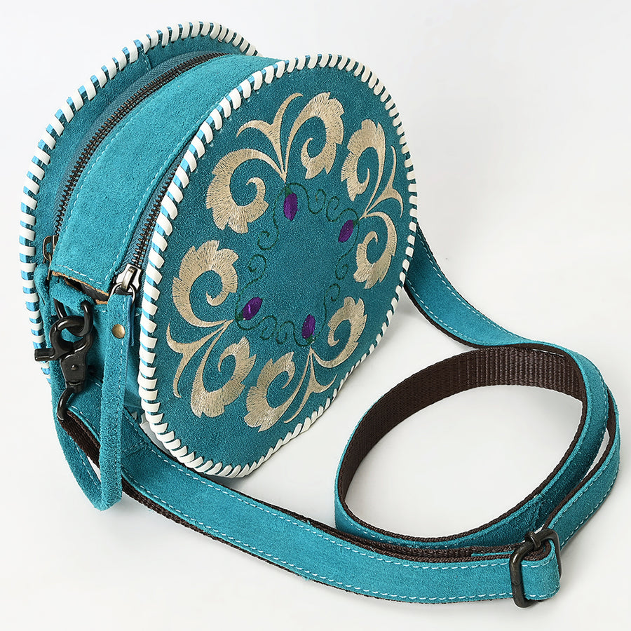 American Darling Canteen Genuine Suede Leather Women Bag Western Handbag Purse