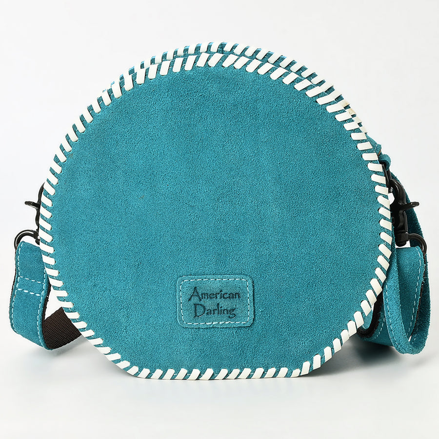 American Darling Canteen Genuine Suede Leather Women Bag Western Handbag Purse