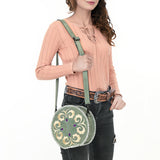 American Darling Canteen Genuine Suede Leather Women Bag W. Handbag