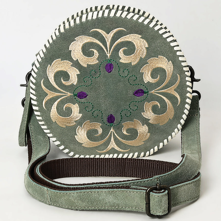 American Darling Canteen Genuine Suede Leather Women Bag Western Handbag Purse