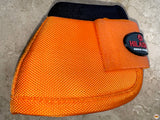 L M S Hilason Horse No Turn Training Protective Shock Absorbing Bell Boots Orange