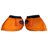 L M S Hilason Horse No Turn Training Protective Shock Absorbing Bell Boots Orange