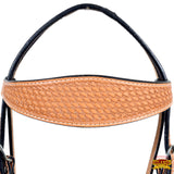 HILASON Western Horse Headstall Breast Collar Set Tack Genuine American Leather