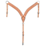 HILASON Western Horse Headstall Breast Collar Set Tack Genuine American Leather