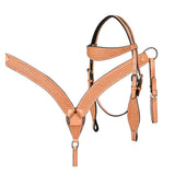 HILASON Western Horse Headstall Breast Collar Set Tack Genuine American Leather - Uhorse