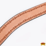 HILASON Western Horse Headstall Breast Collar Set Tack Genuine American Leather Barb Wire Tan