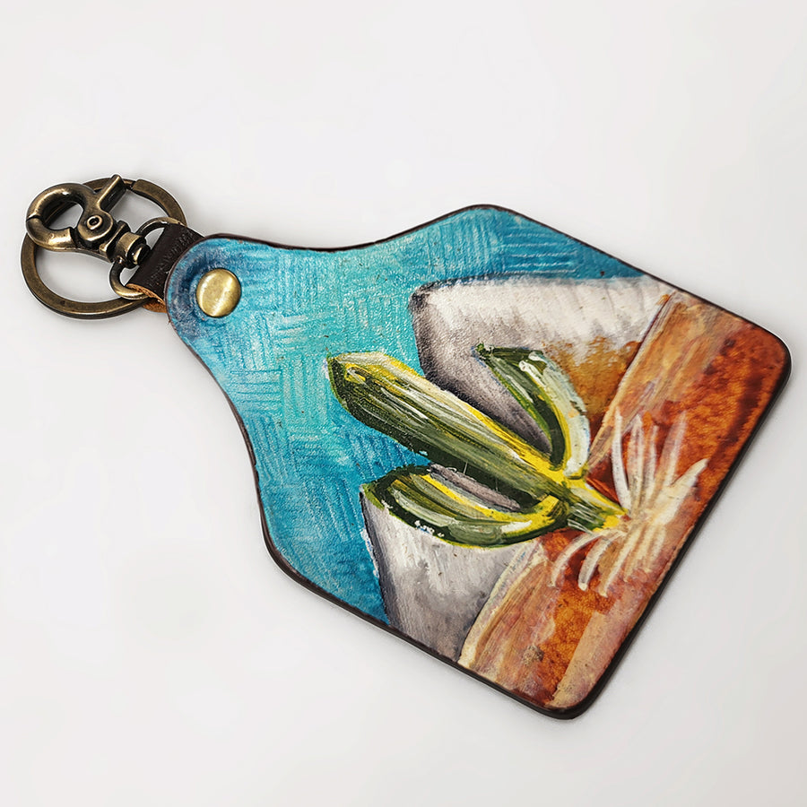 American Darling ADKRM134 Hand Painted Genuine Leather Keyring Key chain