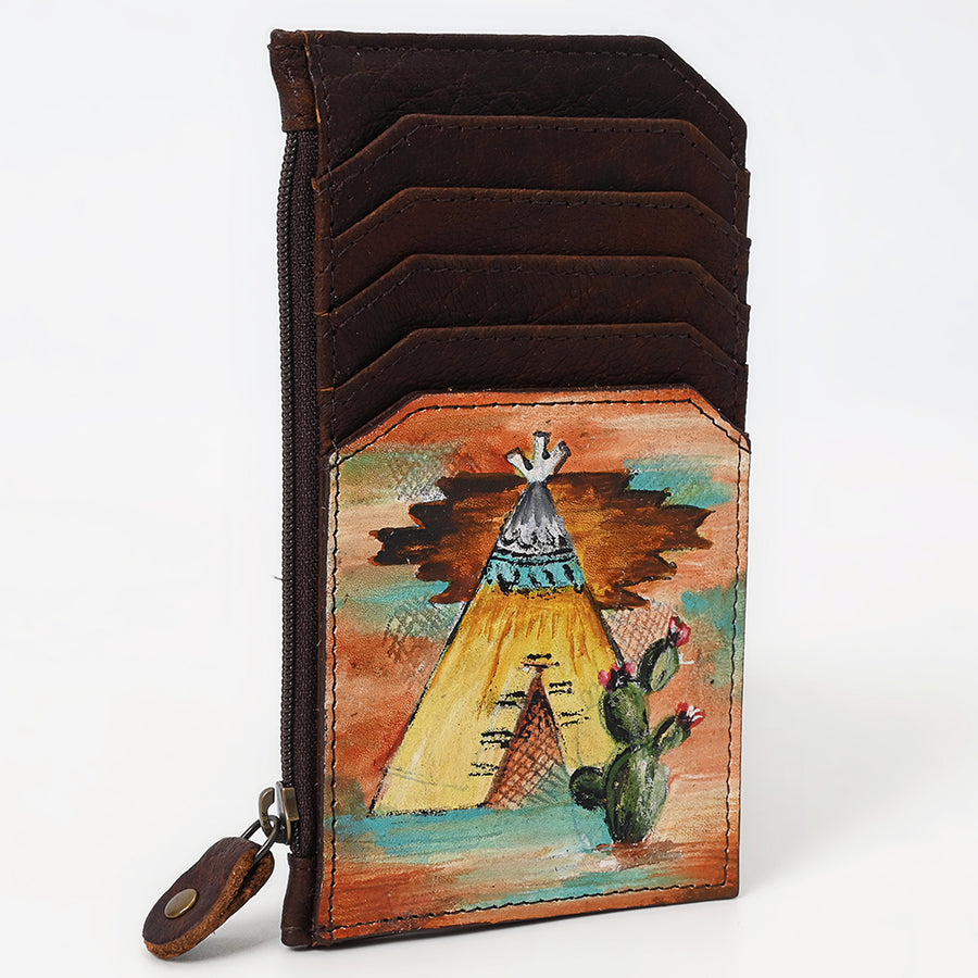 American Darling Card Holder Genuine W. Leather Women Bag ADCCM114 – by Hilason – Cowboy and equestrian accessories