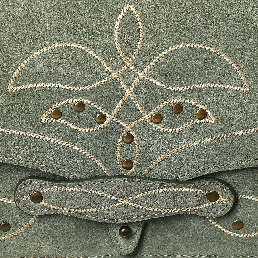 ADBGZX104A Genuine Suede Leather Western women bag