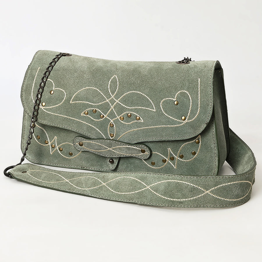 ADBGZX104A Genuine Suede Leather W. women bag by Hilason – Cowboy and equestrian accessories