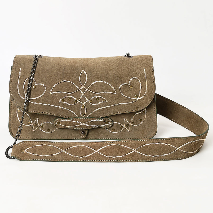 ADBGZX104B Genuine Suede Leather Western women bag
