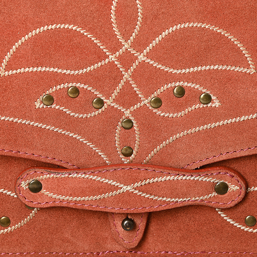 ADBGZX104C Genuine Suede Leather Western women bag